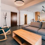 Luxury Vacation Home in Preveza, Greece with large smart TV, dedicated work desk, and comfortable seating area. Charys Premium Home.